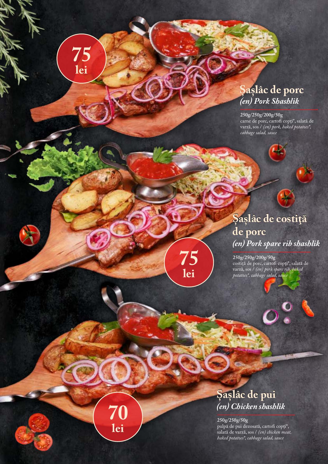 Meniu Taverna Ceahlău - pagina 4: Specialități