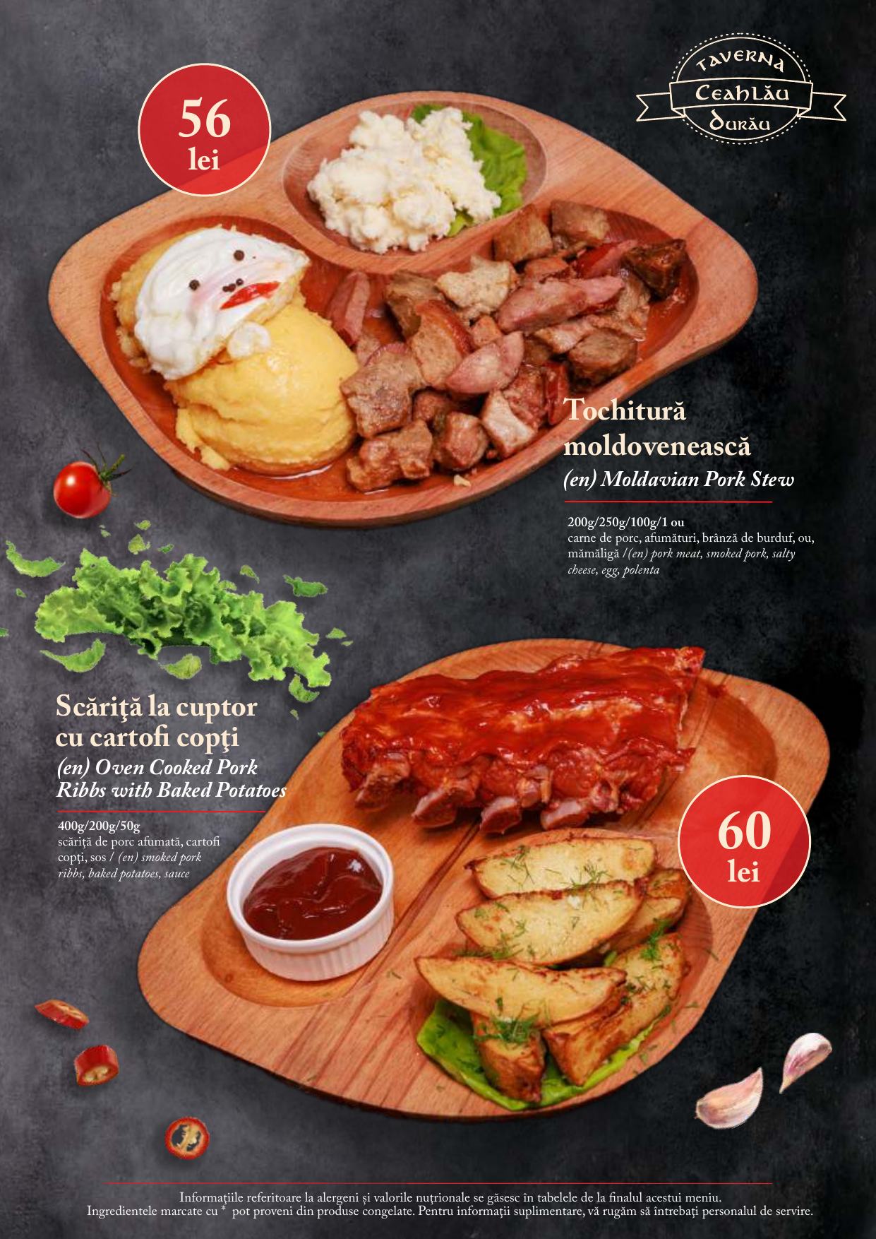 Meniu Taverna Ceahlău - pagina 5: Specialități