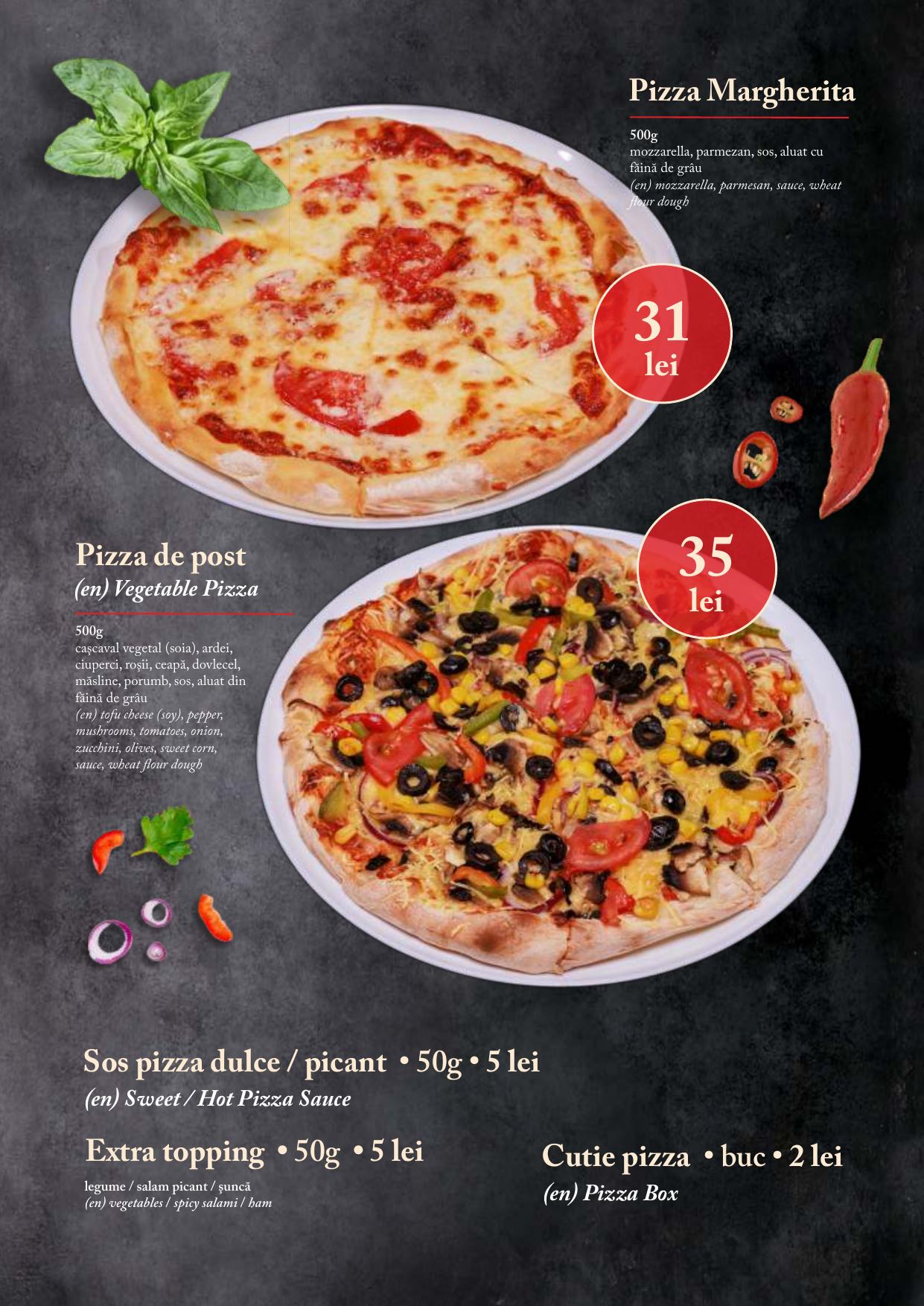 Meniu Taverna Ceahlău - pagina 13: Pizza